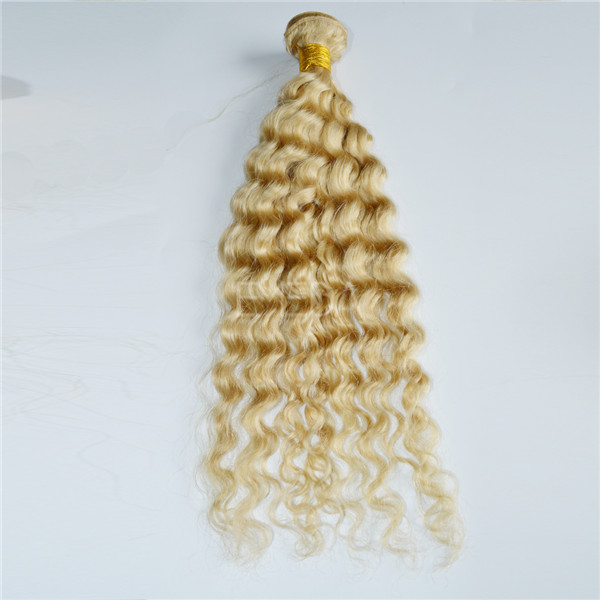 blonde 613 color virgin deep wave curl 18inch hair weft CX020